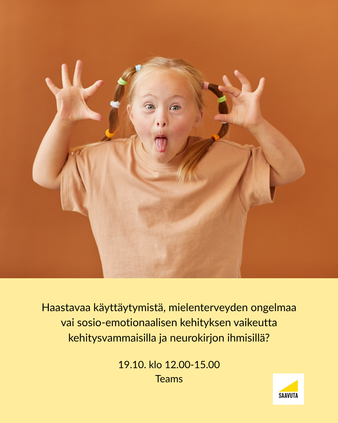 Tyttö irvistää
